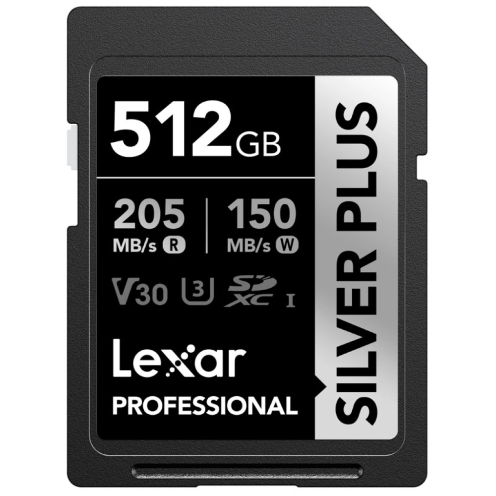 Karta pamięci Lexar SDXC Professional SILVER Plus 1066x UHS-I/U3/A2/4K R205/W150 V30 512GB