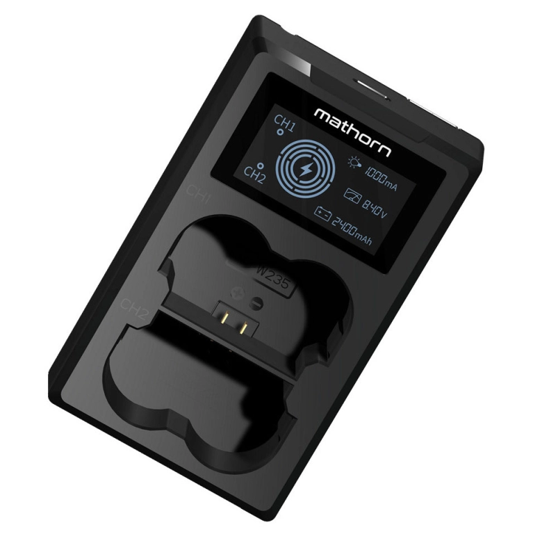 Ładowarka Mathorn dwukanałowa MBC-D250 USB-C do Panasonc DMW-BLK22