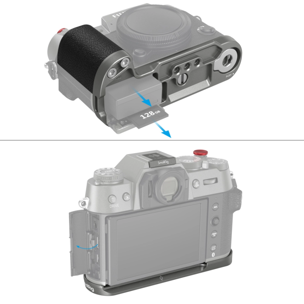 Smallrig Silicone L-Shape Grip do FUJIFILM X-T50 Charcoal Silver