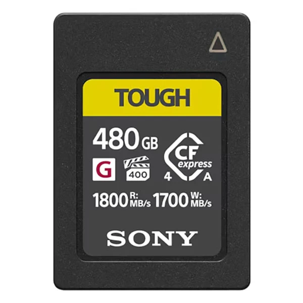 Karta pamięci Sony CF Express 480GB typu A TOUGH 1800MB/s (odczyt) i 1700 MB/s (zapis), VPG400