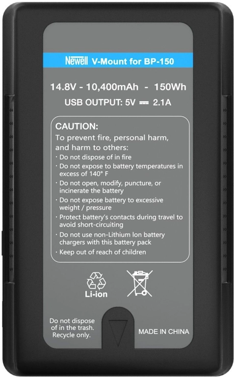 Akumulator Newell BP-150WS V-Mount 150Wh, 14.8V, D-TAP, USB-A (OUT)