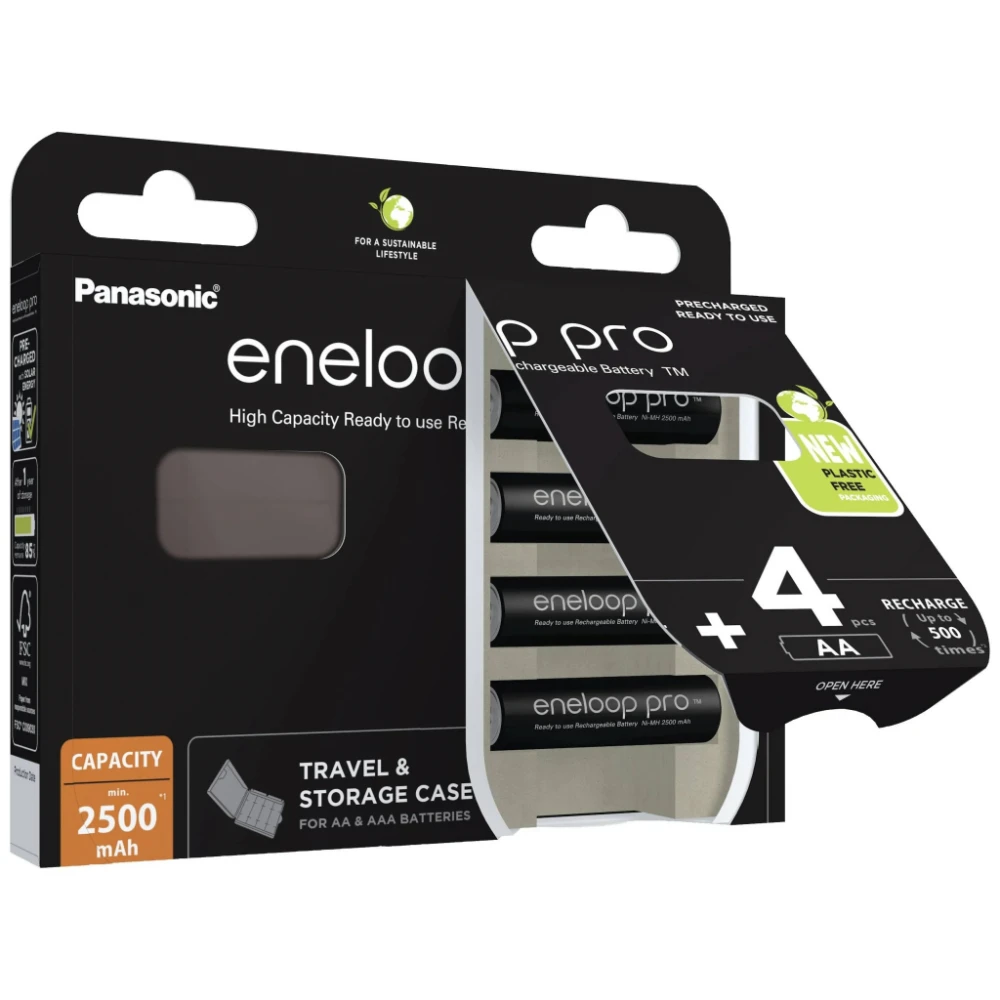 Akumulatory Panasonic Eneloop PRO AA 2500 mAh 4 szt. + pudełko