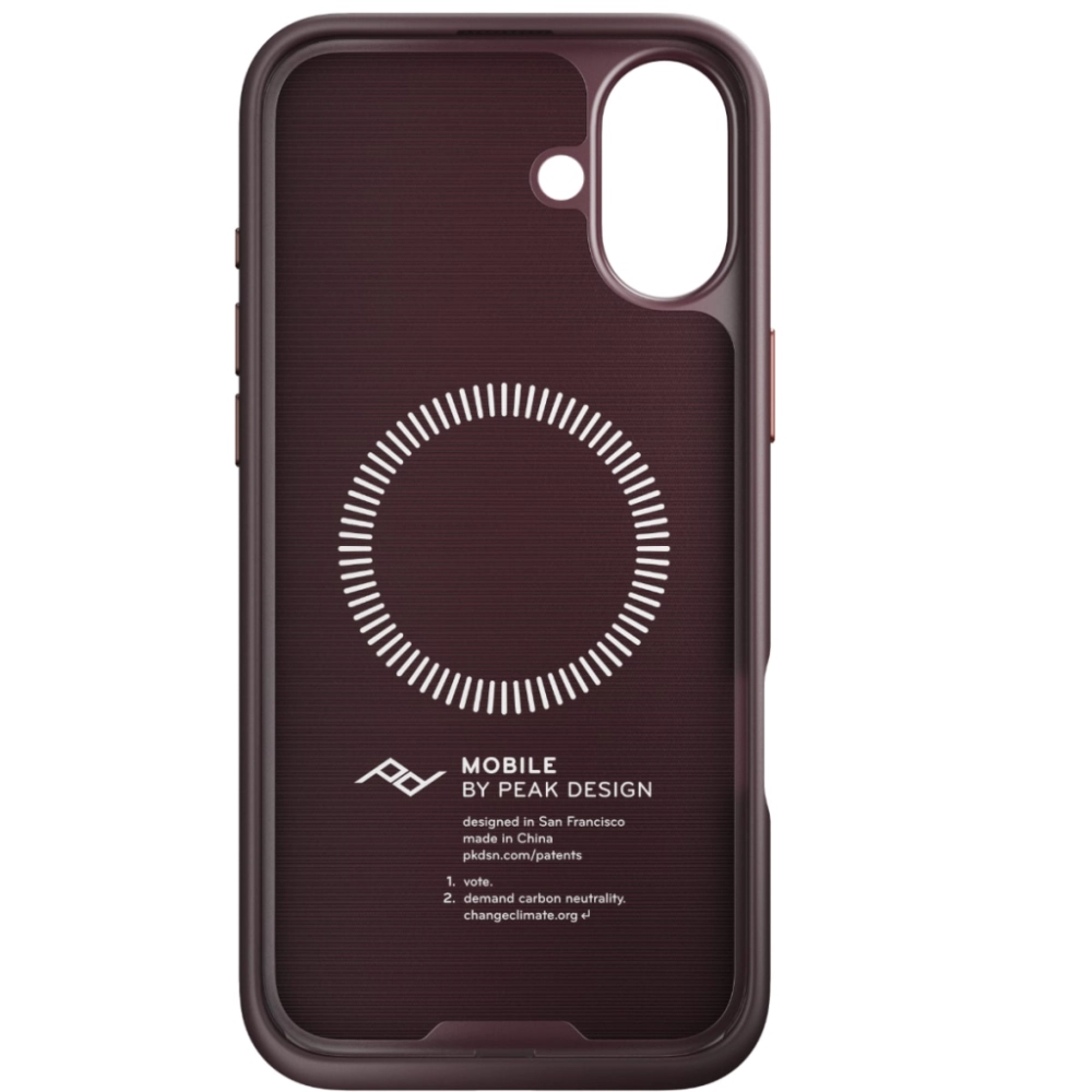 Peak Design Mobile Everyday Fabric Case etui do iPhone 16 Plus bordo