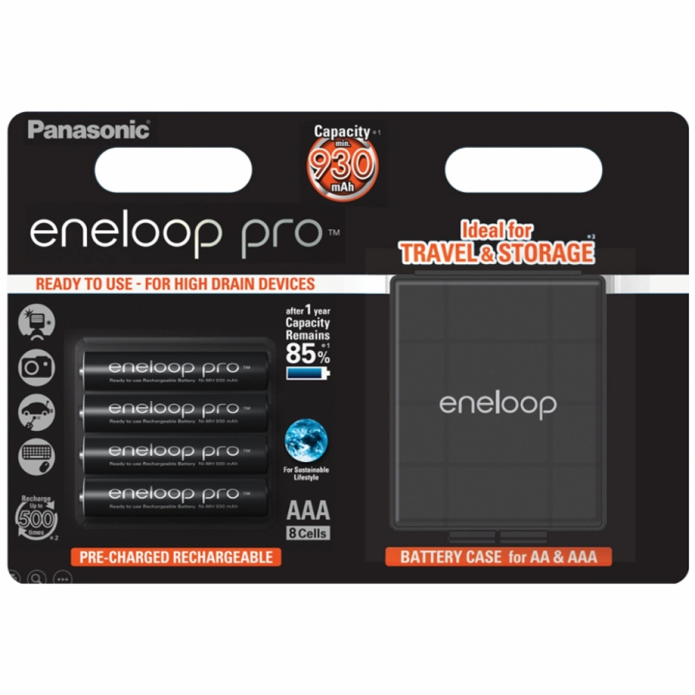 Akumulatory Panasonic Pro AAA 930 mAh 4 szt. + pudełko