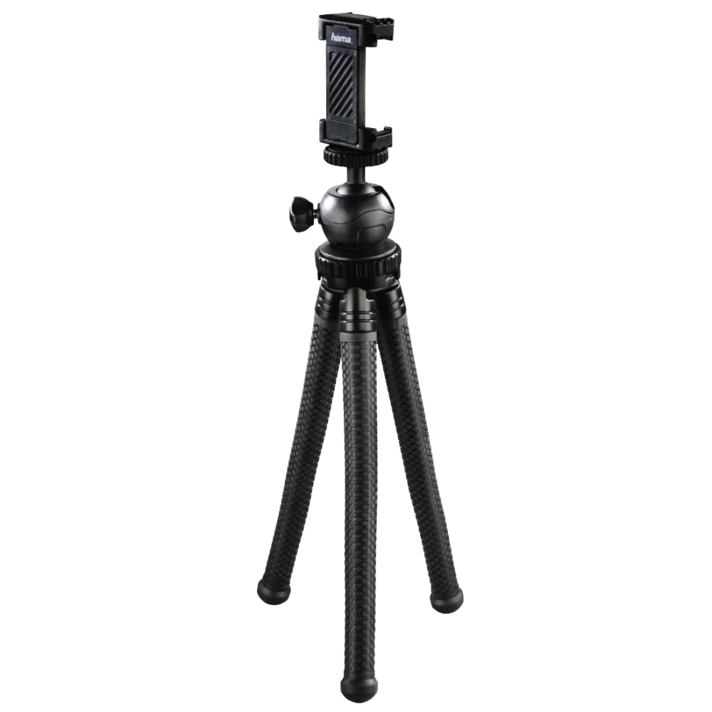 Hama statyw FlexPro 27 cm z głowicą, uchwytem na telefon i adapterem do kamer sportowych, czarny 