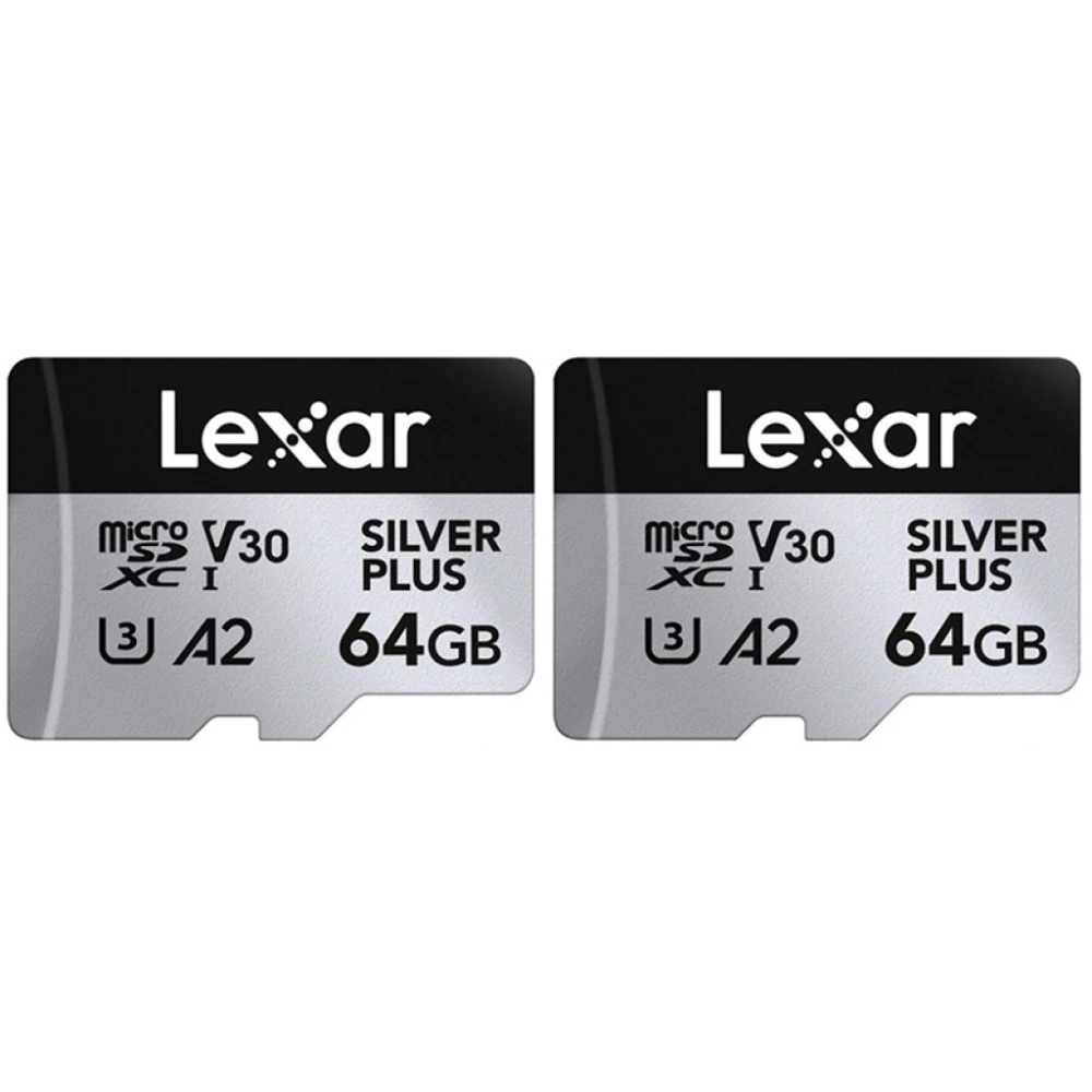 Karta pamięci Lexar microSDXC Professional SILVER Plus UHS-I/U3/A2/4K V30 64GB 2 PACK