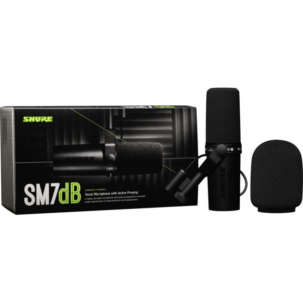 Shure Mikrofon dynamiczny SM7dB kardioidalny lektorski radiowy z przedwzmacniaczem