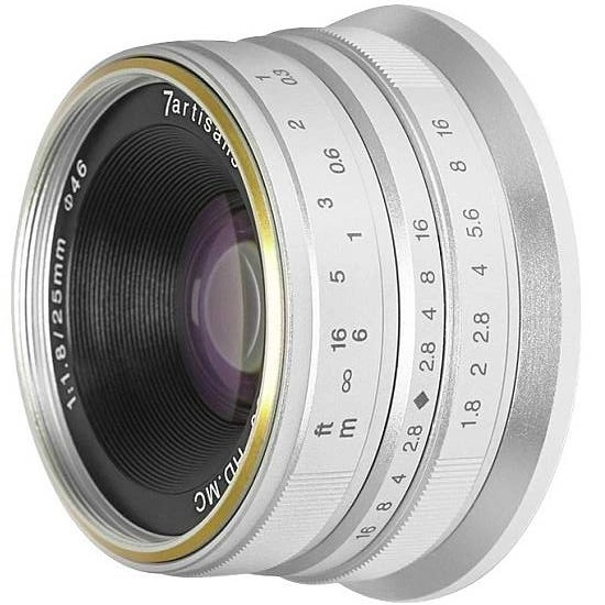Obiektyw 7ARTISANS  25 mm f/1.8 Sony E Mount srebrny 