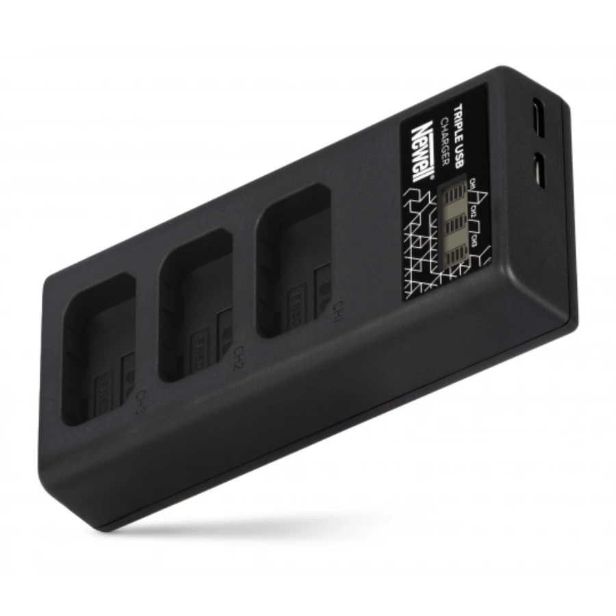 Newell trzykanałowa CD-USB-C do akumulatorów LP-E6 do Canon