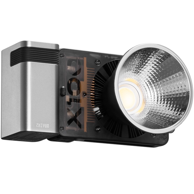 Lampa LED Zhiyun Molus X100 Pro COB Light Portable (Battery Grip + adapter ZY / Bowens + softbox +grid)