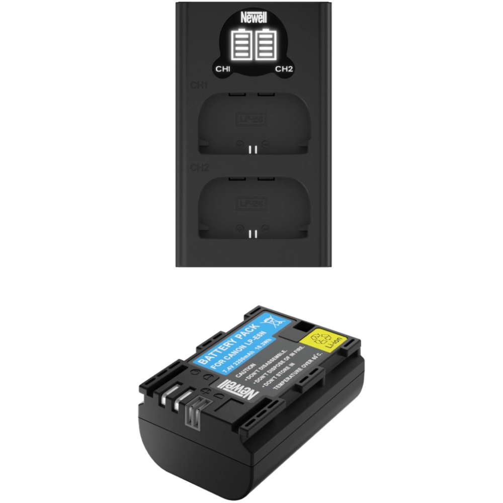 Ładowarka Newell dwukanałowa  DL-USB-C i akumulator LP-E6N do Canon