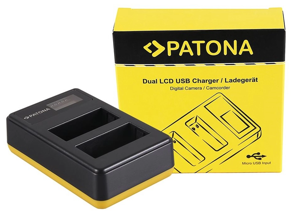 PATONA NP-W126s NP-W126 PD Performance Battery Charger (1000mA) USB Mini Dual LCD - USB-C PD/QC Suitable (161957) X-M5 X100VI X-S10 X-T20 X-T30 II X-T5 X-T50 etc