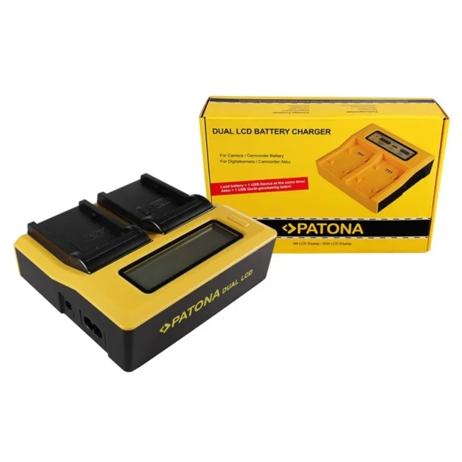 Patona Ładowarka podwójna USB LCD do Panasonic VWVBD29 VW-VBD29 VWVBD58 VW-VBD58