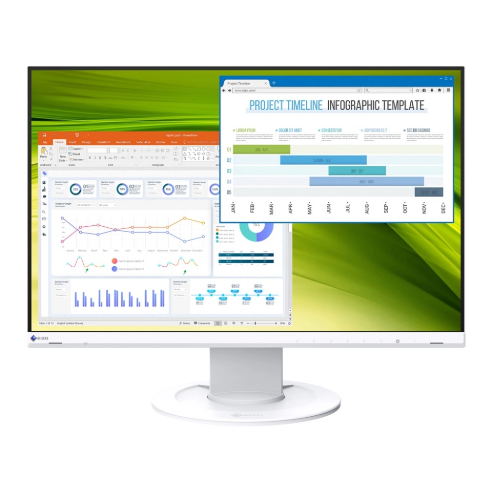 Monitor EIZO EV2360-BK 22,5 cala z regulowaną stopką biały