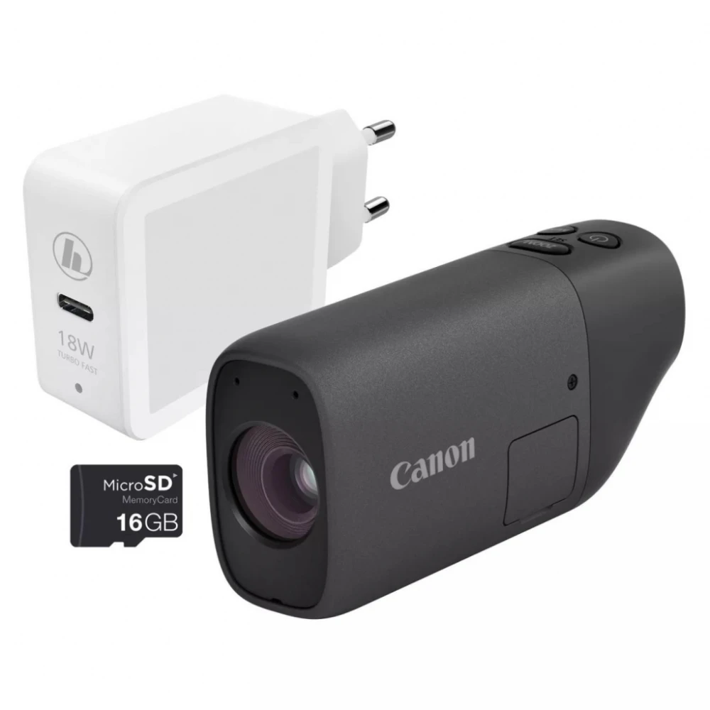 Aparat cyfrowy Canon PowerShot Zoom Kit czarny