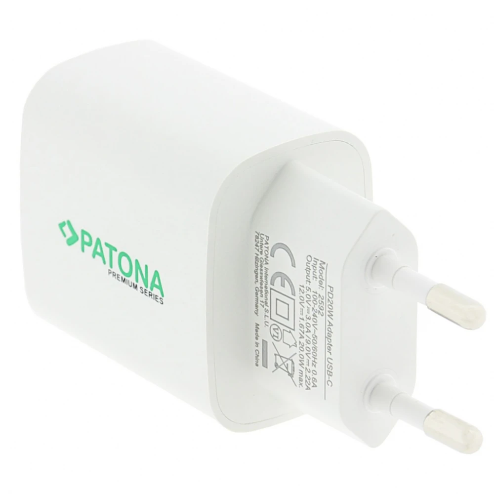Patona Premium Ładowarka Power Delivery 20W z USB-C biała