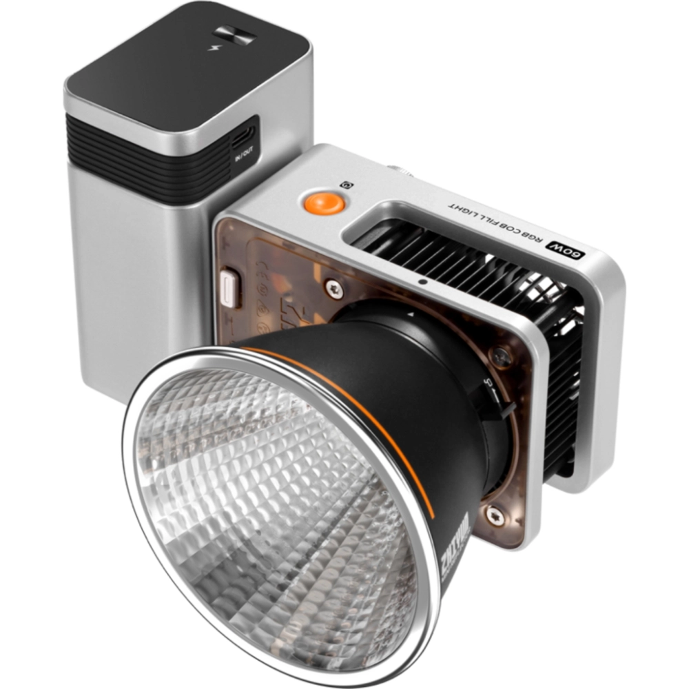 Lampa LED Zhiyun Molus X60 RGB COB Combo Light Portable 2700-6500K (Battery Grip)
