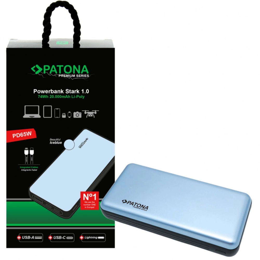 Patona Premium Powerbank Stark 1.0 PD65W 20.000mAh