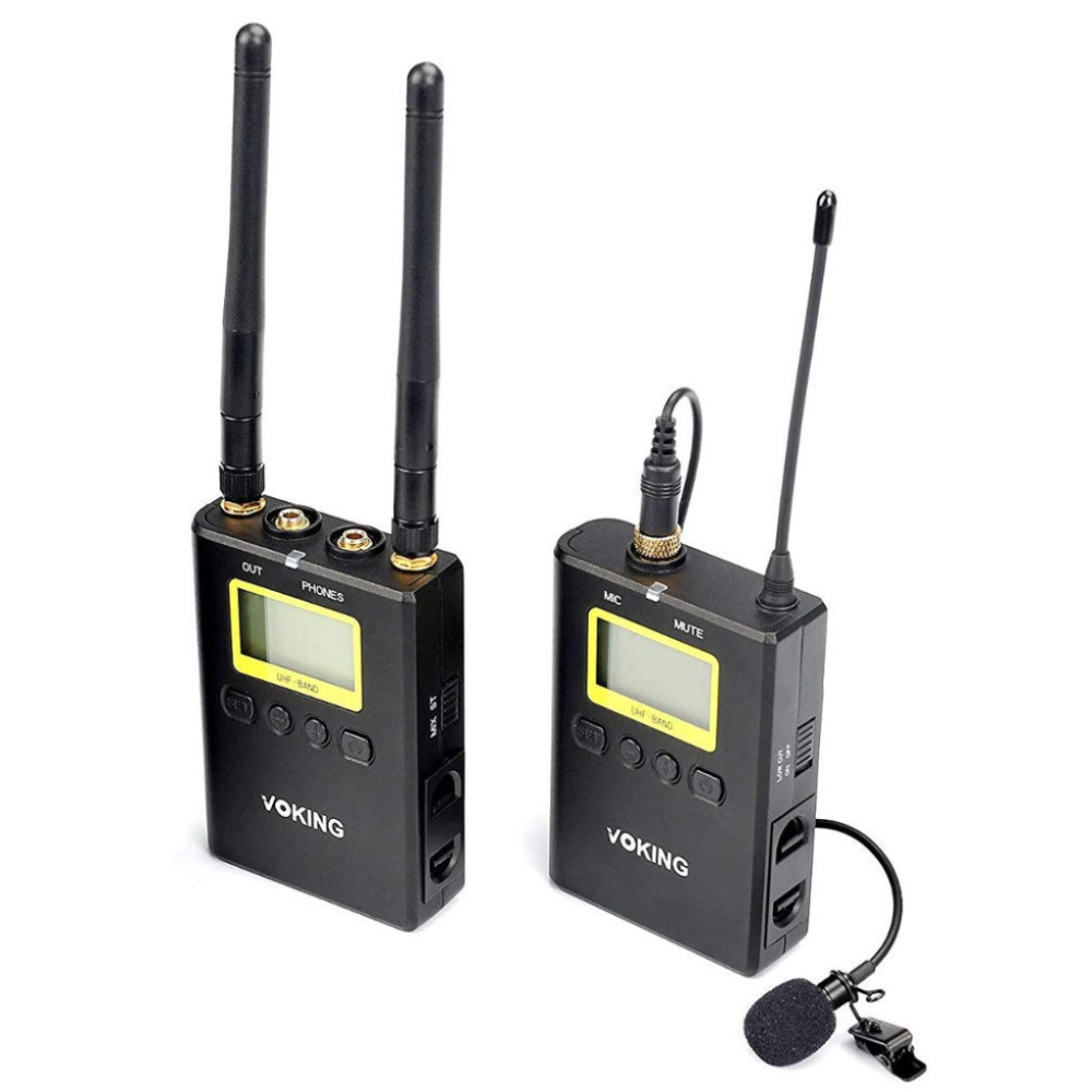 MeiKe system bezprzewodowy VK-WM210 UHF z mikrofonem krawatowym