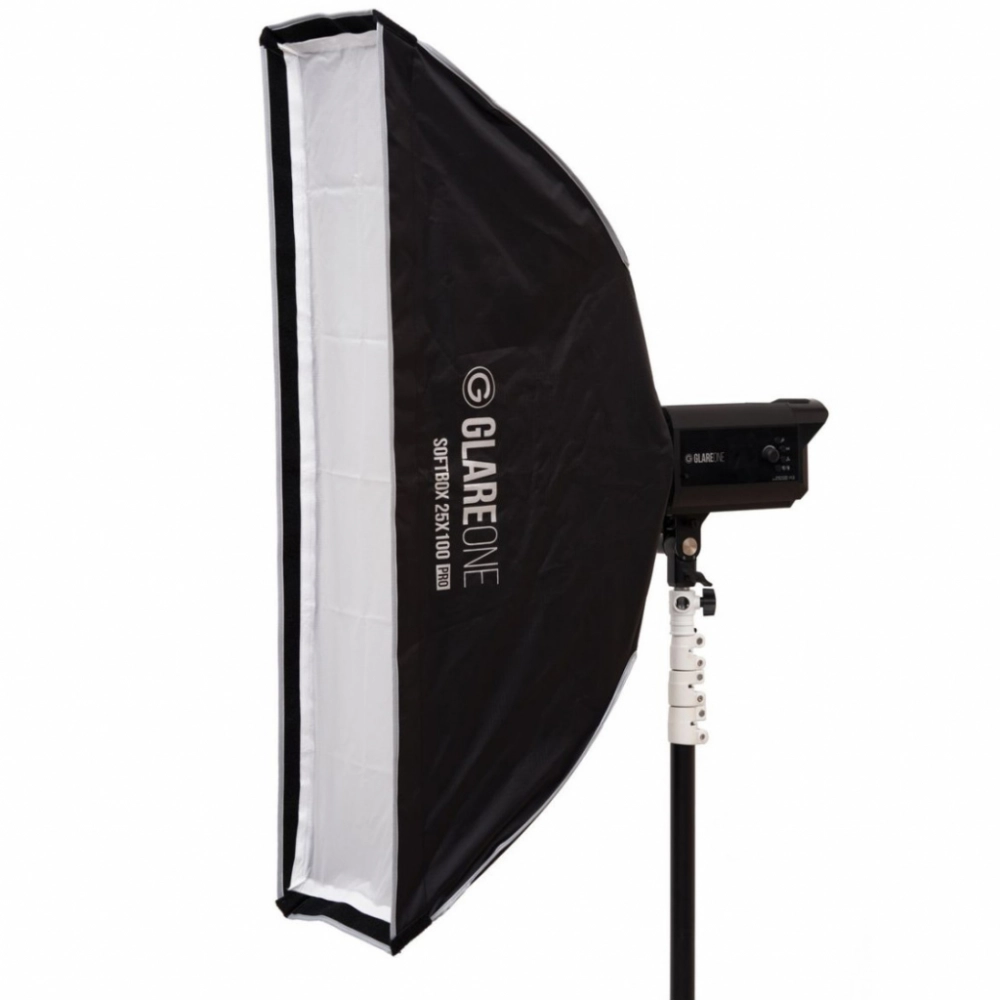 Stripbox GlareOne Pro 25x100 zestaw z gridem mocowanie Bowens