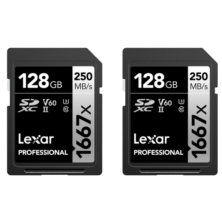 Karta pamięci Lexar PRO SDXC 128GB 1667x UHS-I U3 V60 2pack