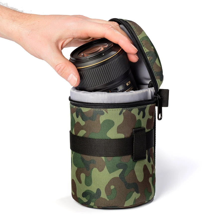 Pokrowiec na obiektyw EasyCover usztywniany, rozmiar 105*160 mm camouflage