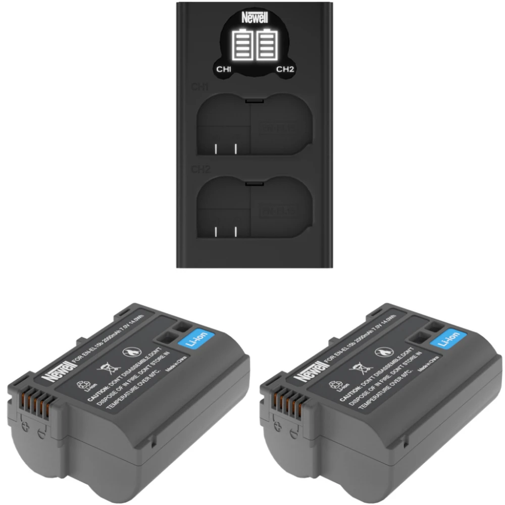 Ładowarka Newell dwukanałowa  DL-USB-C i dwa akumulatory EN-EL15b do Nikon