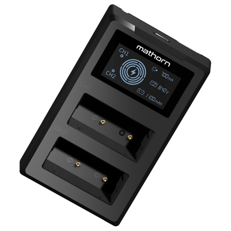 Ładowarka Mathorn dwukanałowa MBC-D105 USB-C do Canon LP-E12