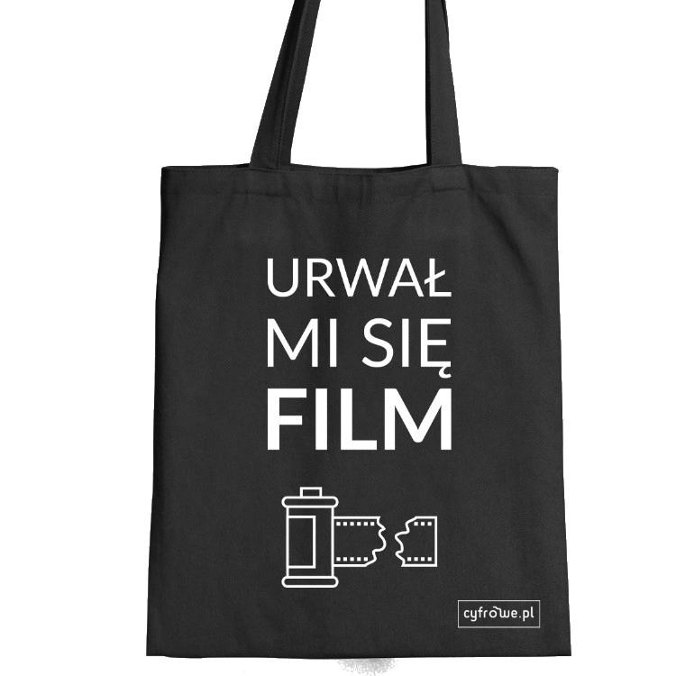 CYFROWE Torba bawełniana czarna Urwał mi się film
