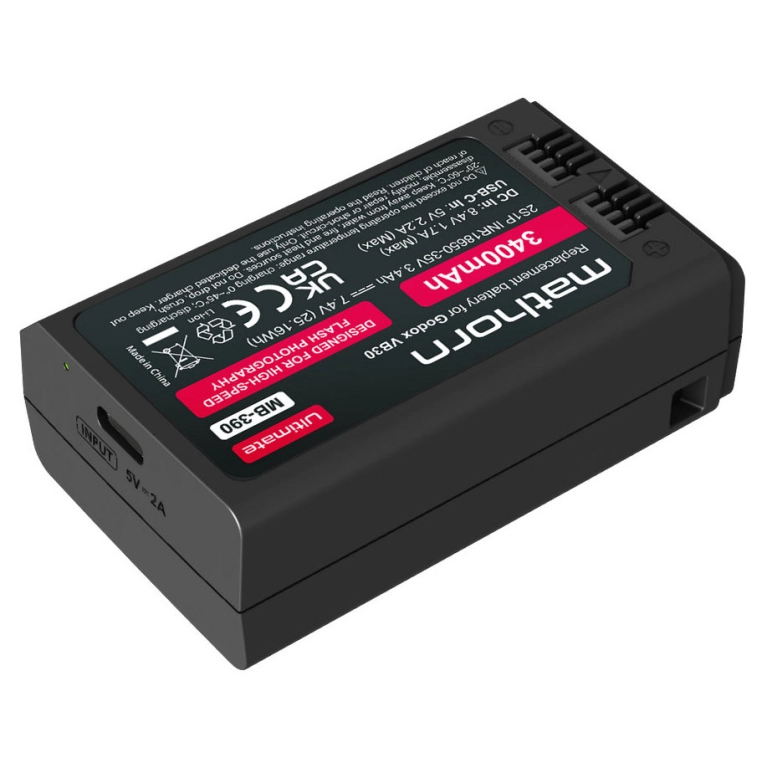 Mathorn MB-390 Ultimate 3400mAh USB-C dla Godox VB26A, VB26B, VB30