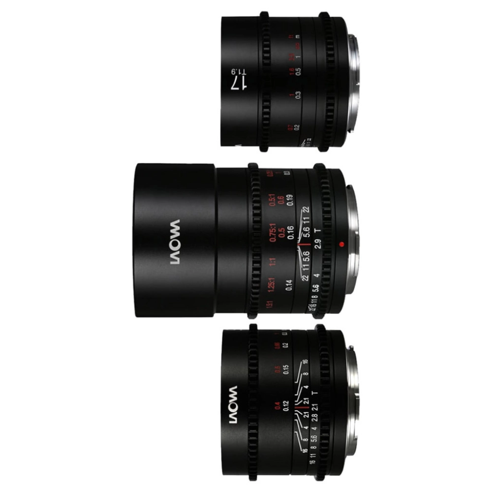 Obiektyw Venus Optics Zestaw obiektywów Cine Prime Wide, Macro do Micro 4/3