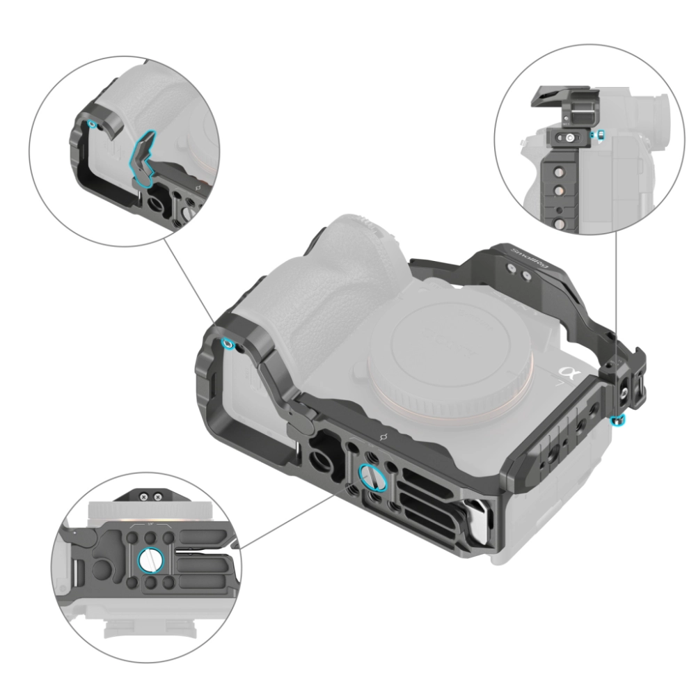 Smallrig Klatka operatorska HawkLock Quick Release Cage do Sony A7R V /  A7 IV /  A7S III / A1 / A7R IV