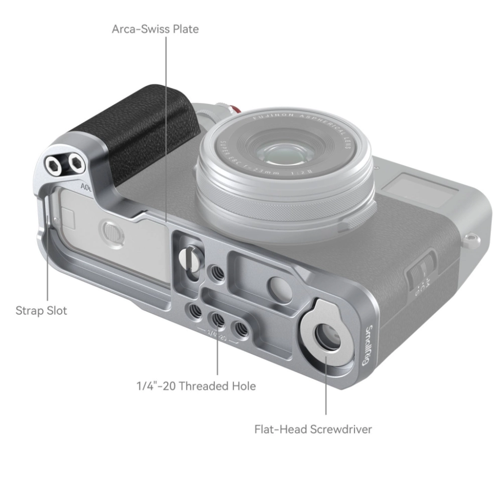 Smallrig Uchwyt w kształcie L do Fujifilm X100VI / X100V, srebrny [4555]