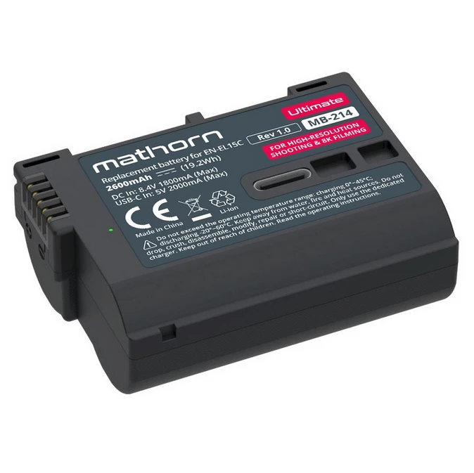 Akumulator Mathorn MB-214 Ultimate 2600mAh USB-C - zamiennik EN-EL15C