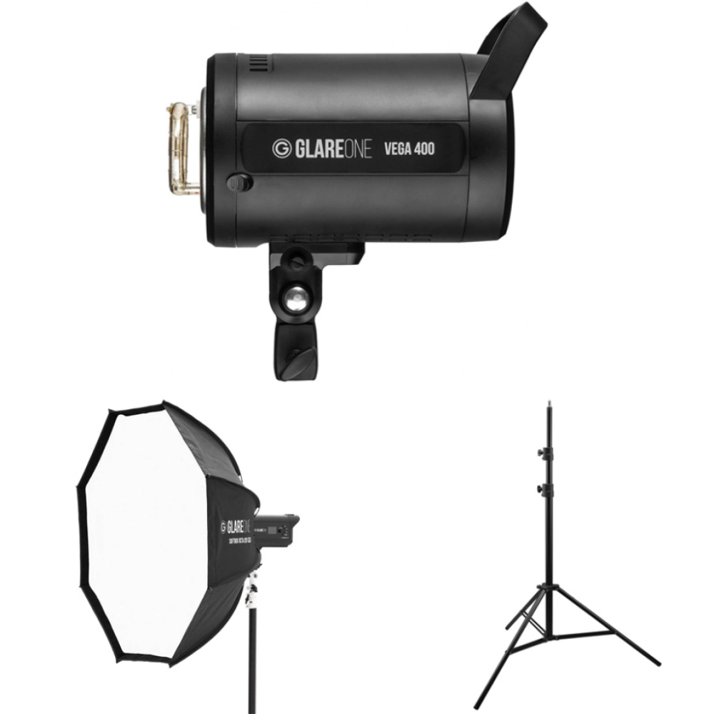 Lampa studyjna GlareOne Zestaw Vega 400 SoftKit 120 PRO
