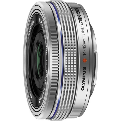 Obiektyw OM System M.Zuiko Digital 14-42 mm f/3.5-5.6 EZ elektroniczny zoom srebrny