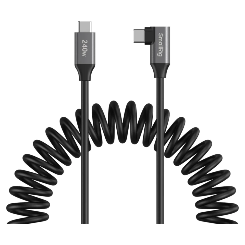 Smallrig kabel USB-C spiralny prosty kątowy [5730]