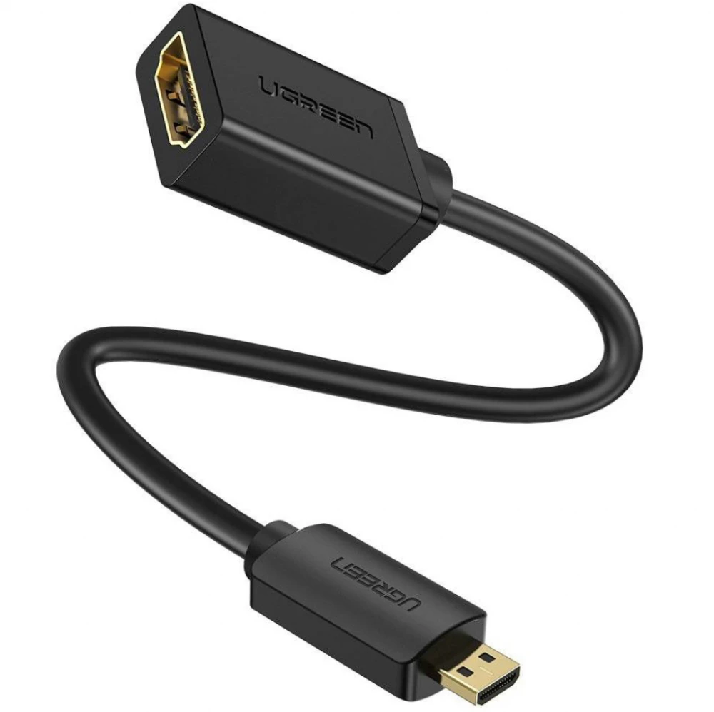 Ugreen adapter Micro HDMI do HDMI, 20cm czarny (20134)