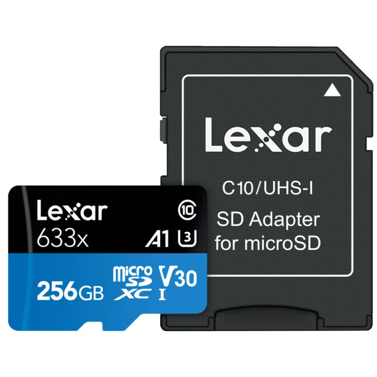 Karta pamięci Lexar microSDXC 633x UHS-I/A1/U3/10 R100/W45MB V30 256GB