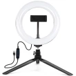 PULUZ  Lampa pierścieniowa PKT3073B16 cm LED z uchwytem na telefon