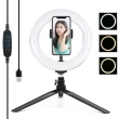 PULUZ  Lampa pierścieniowa PKT3073B16 cm LED z uchwytem na telefon