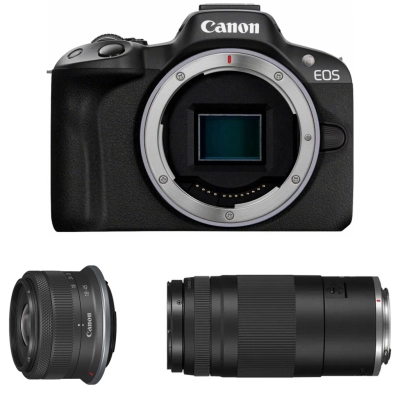Canon EOS R50 + RF-S 18-45 + RF 75-300 f/4-5.6