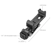 Smallrig Metalowy uchwyt na telefon z mocowaniem na zimną stopkę [4382]