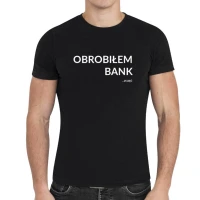 CYFROWE Koszulka czarna Obrobiłem bank zdjęć L