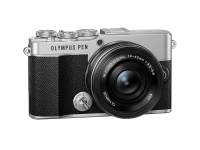 Aparat cyfrowy OM System E-P7 srebrny + ob. 14-42 EZ czarny
