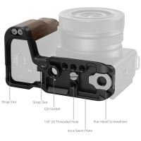 Smallrig L-Shape Mount Plate z Wooden Handle do Sony ZV-E10 II