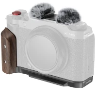 Smallrig Płytka montażowa L-Shape z drewnianym uchwytem do FUJIFILM X-M5 Czarna