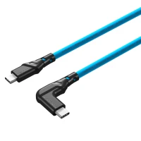 Mathorn MTC-211 USB C - USB C 2m 20Gb/s Arcticblue kątowy