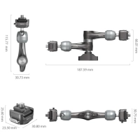 Smallrig Ramię przegubowe HawkLock H21 Quick Release Rosette Magic Arm 7 cala 