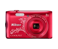 Nikon COOLPIX A300 czerwony z ornamentem